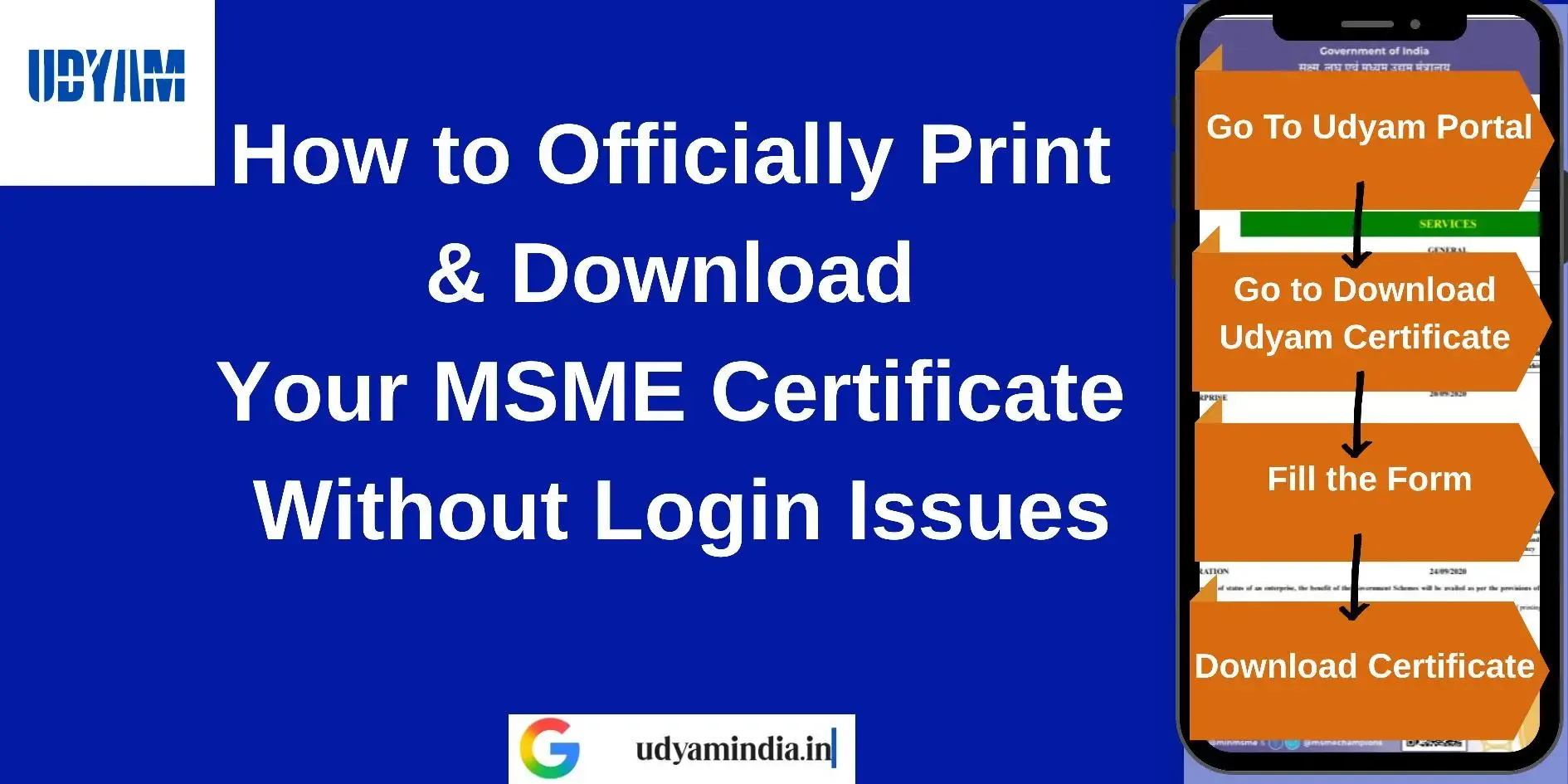 How to Officially Print and Download Your MSME Certificate Without Login Issues